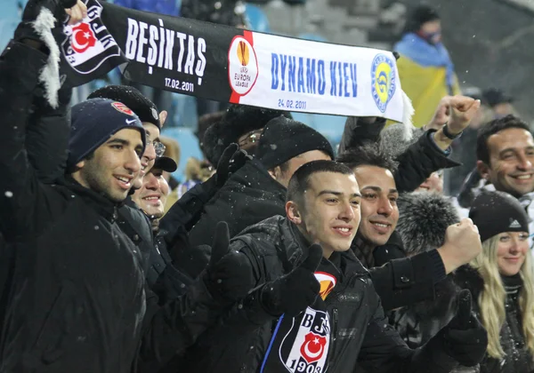 Apoiantes do FC Besiktas mostram seu apoio — Fotografia de Stock