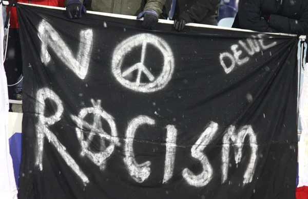 Kein Rassismus-Banner — Stockfoto