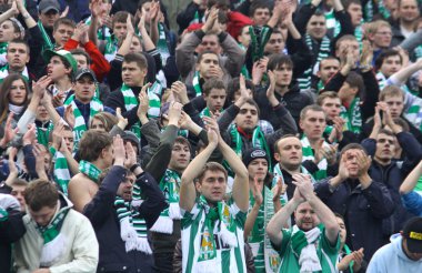 FC Karpaty Lviv team supporters clipart