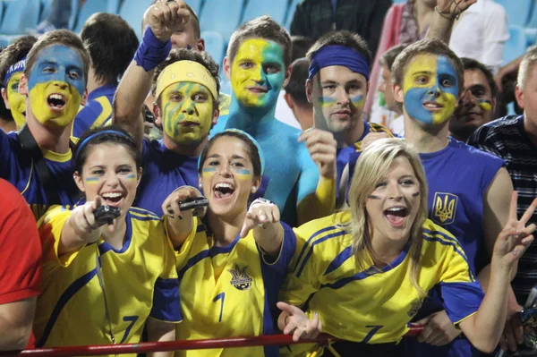 ウクライナ サッカー ・ ファン — ストック写真