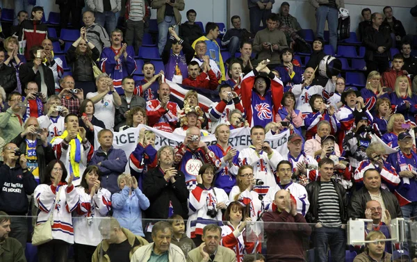 Britain ice-hockey fans — Stock Photo, Image