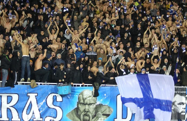 Apoiantes da equipa FC Dynamo Kyiv — Fotografia de Stock