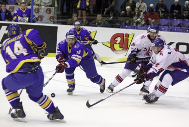 Ice-hockey. Ukraine vs Great Britain clipart