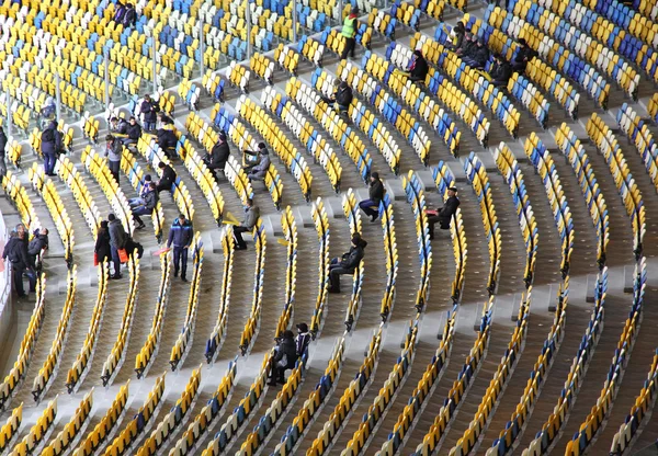 Tribuni olympijském stadionu (Nsc Olimpijskyj) v Kyjevě — Stock fotografie
