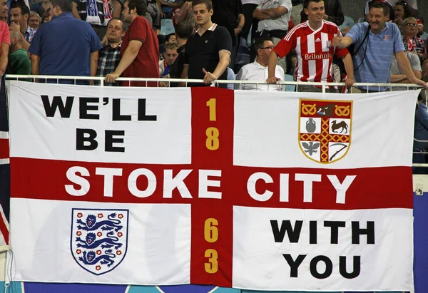 stock image FC Stoke City supporters show their support