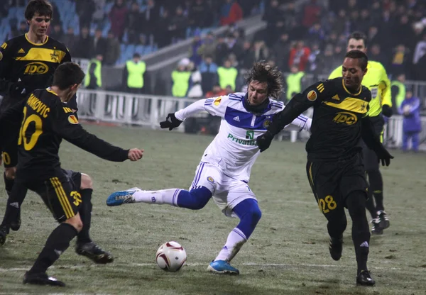 FC dynamo Kijów vs Szeriff Tyraspol — Zdjęcie stockowe