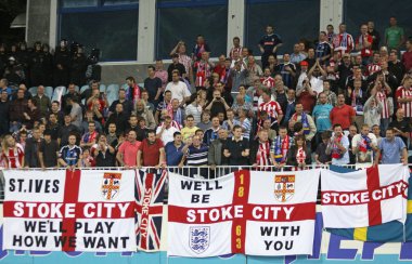 FC stoke city destekçileri gösteri destek