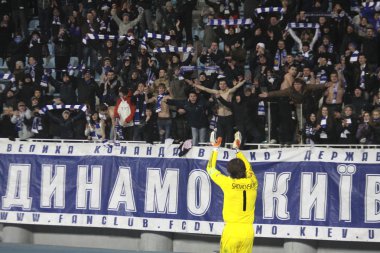 Goalkeeper Oleksandr Shovkovskyi of Dynamo Kyiv clipart