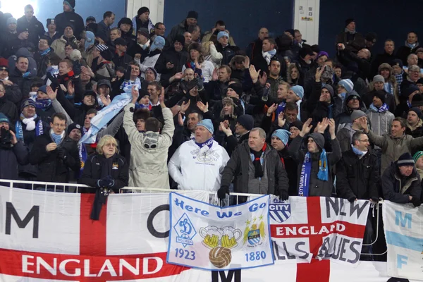 stock image FC Manchester City supporters