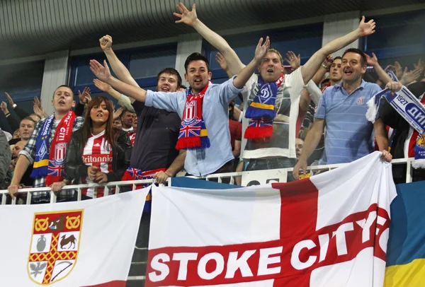 FC Stoke City támogatói azt mutatják, hogy támogatják — Stock Fotó