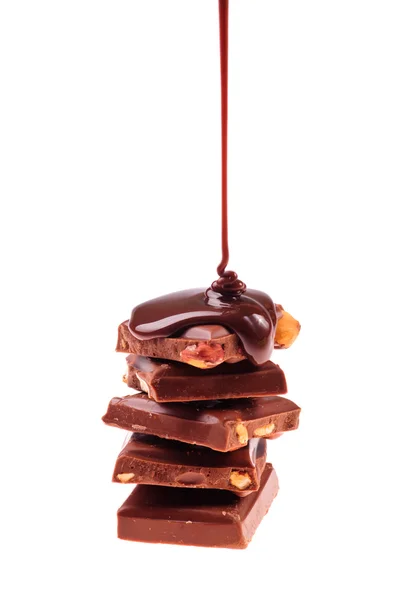 Chocolate sliced — Stock Photo, Image