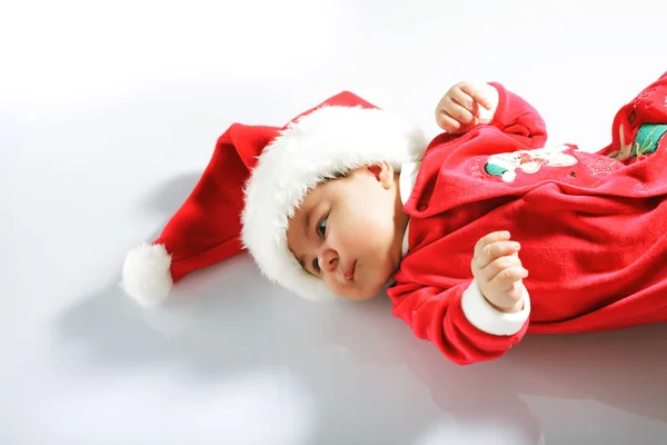 サンタ服の赤ちゃん — ストック写真