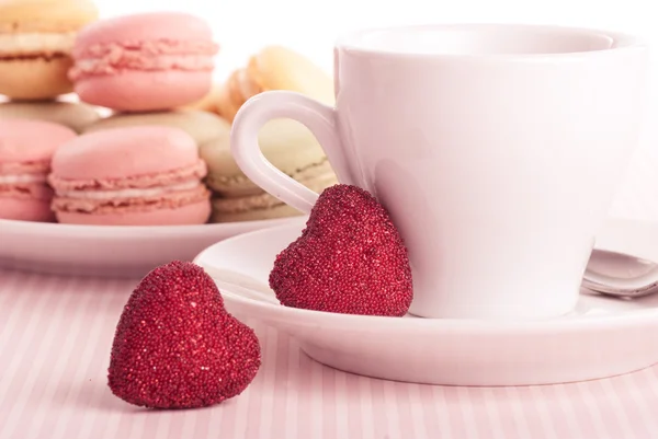 Десерт на День Святого Валентина — стоковое фото