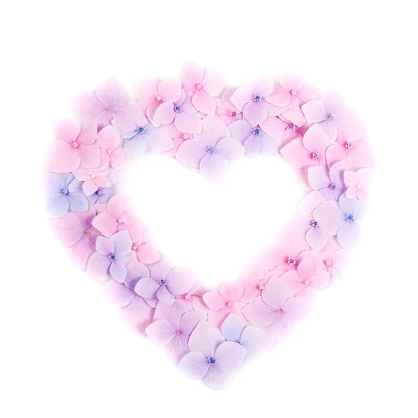 Rózsaszín virág szív — Stock Fotó