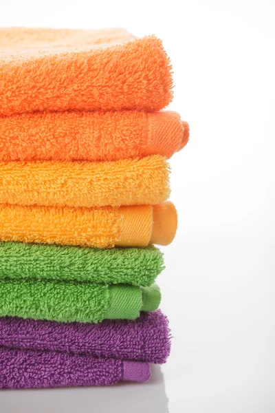 Stack towels isolated — Stock Photo, Image