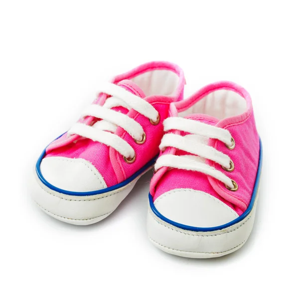Růžové dětské boty — Stock fotografie