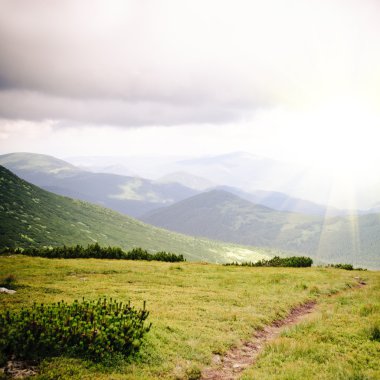 Path in mountains clipart