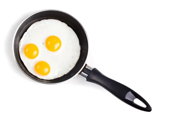 煎蛋在锅里 — 图库照片