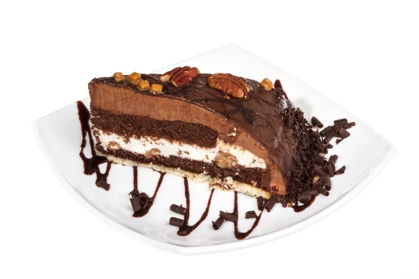 Pezzo di torta al cioccolato — Foto Stock