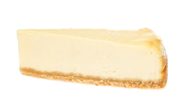 Bolo de queijo isolado sobre fundo branco — Fotografia de Stock