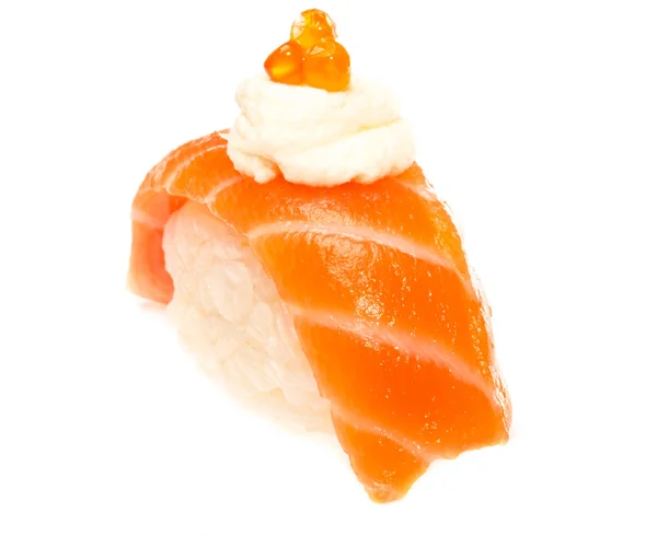 Sushi di salmone su sfondo bianco — Foto Stock