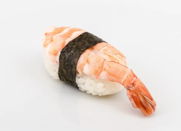 Shrimp sushi detailní izolované na bílém pozadí — Stock fotografie