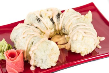 Japon mutfağı-Tempura Maki Sushi (Deep Fried sa ve yapılan rulo