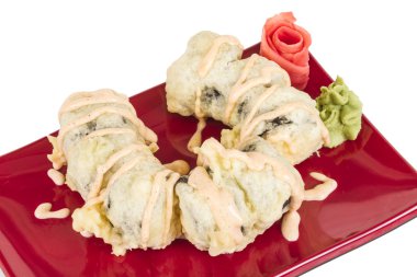 Japon mutfağı-Tempura Maki Sushi (Deep Fried sa ve yapılan rulo