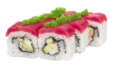 Maki sushi - rulo Yengeç, avokado, salatalık içinde yaptı. taze