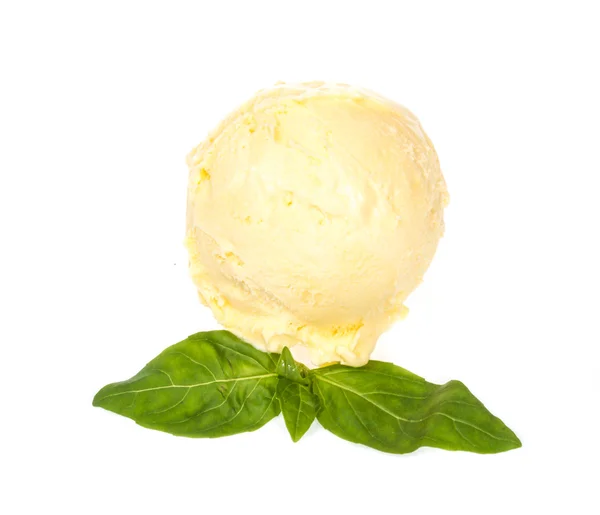 Cucharada de helado de limón — Foto de Stock