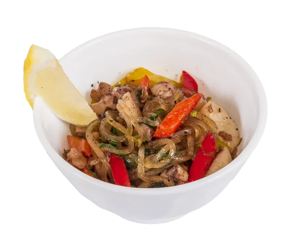 Asya spicy seafood noodle — Stok fotoğraf