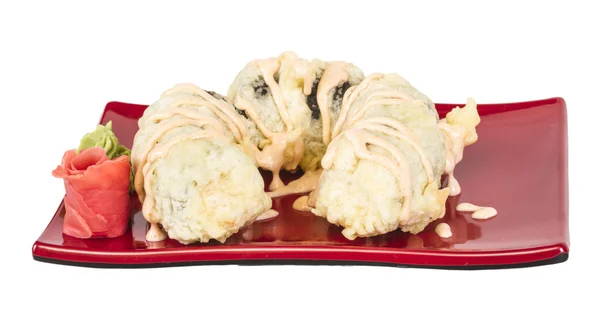 Японська кухня-темпура макі суші (глибокі смажені рол з sa — стокове фото