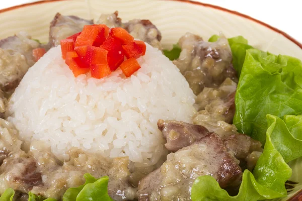 Rice and pork japanese style — Stock Photo, Image