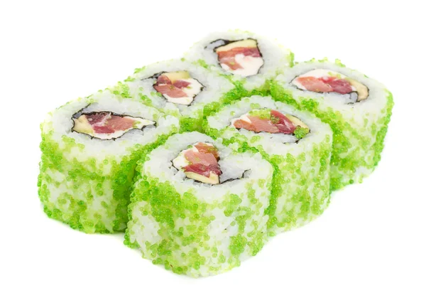 tobiko baharatlı maki sushi - sıcak rulo tobiko çeşitli tip (