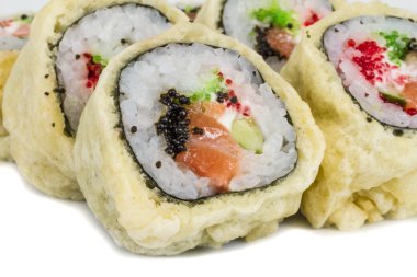 Japon mutfağı-Tempura Maki Sushi (Deep Fried sa ve yapılan rulo