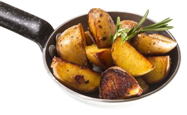 Fried potato wth rosmarin clipart