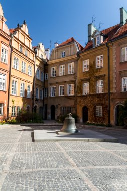 View towards the old town of Warsaw in Poland showing the old cr clipart