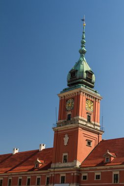 Varşova, Polonya. eski şehir - ünlü royal castle. UNESCO dünya onu