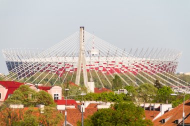 Varşova - 25 Nisan: Yeni açık Ulusal Stadyumu Varşova 25 Nisan