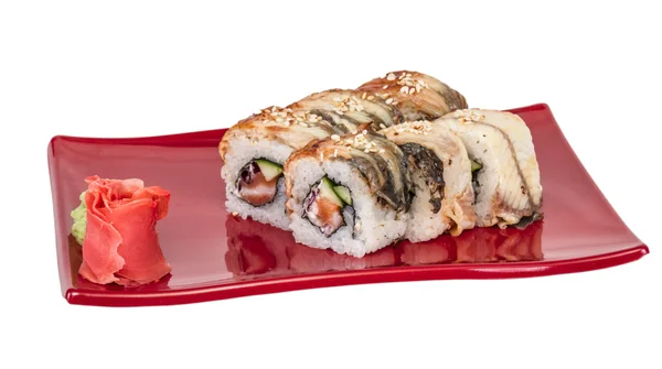 Cucina tradizionale giapponese - Maki Roll con Cetriolo, Crema C — Foto Stock