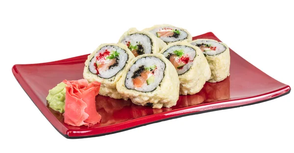 Kuchnia japońska-Tempura Maki (Deep Fried Roll Sushi wykonane sa — Zdjęcie stockowe