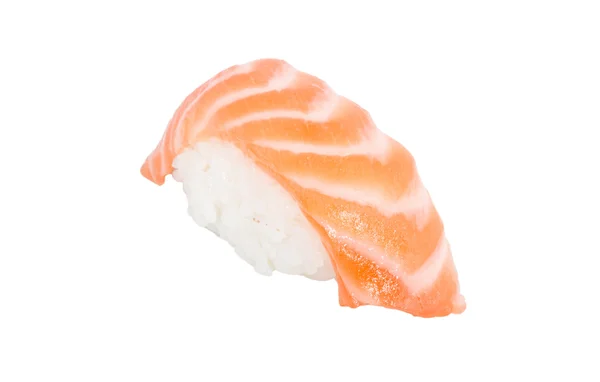 Студийная съемка японского суши ваки с лососем на белом бэкгро — стоковое фото