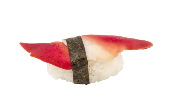 Hokkigai weekdieren sushi op witte achtergrond — Stockfoto