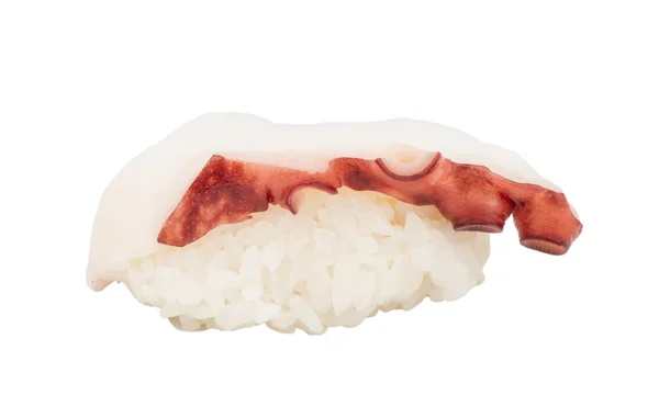 白い背景の上肉タコと日本の寿司 — ストック写真