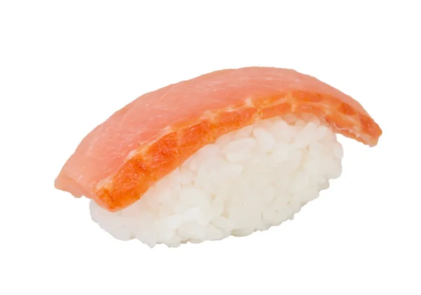 Salmon sushi with white background — Stock Photo, Image