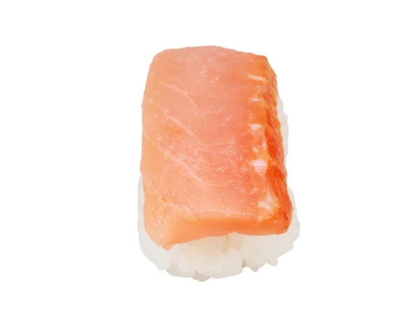 Суші з лососем з білим тлом — стокове фото