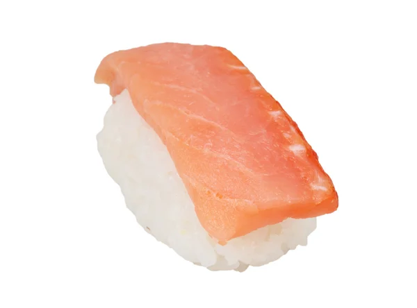 Суші з лососем з білим тлом — стокове фото