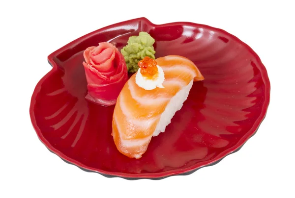 Sushi salmão saquê — Fotografia de Stock
