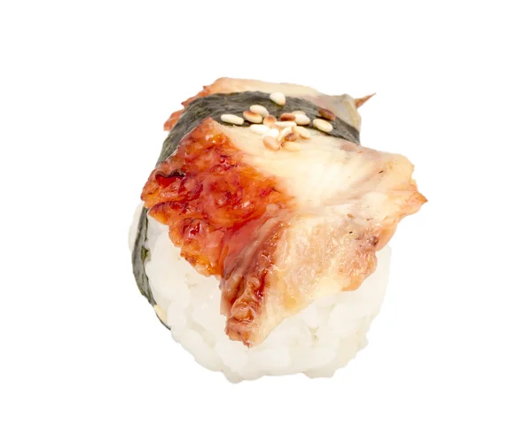 Eel sushi. Izolat peste alb . — Fotografie, imagine de stoc