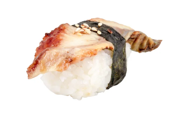Węgorz sushi. na białym tle nad białym. — Zdjęcie stockowe